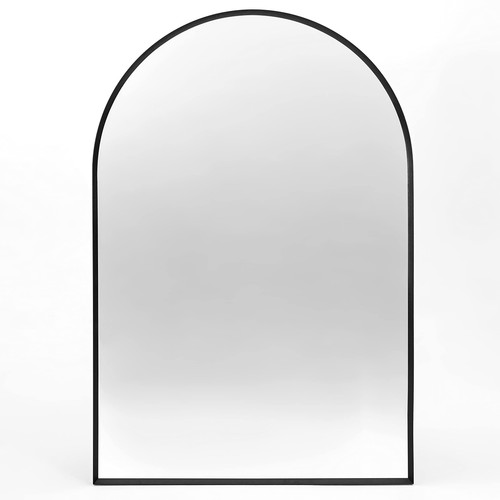 Large black arched mirror - black, mirror,
